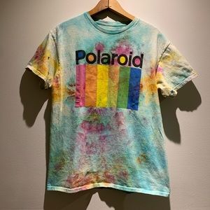 Vintage Polaroid t-shirt freshly ice dyed